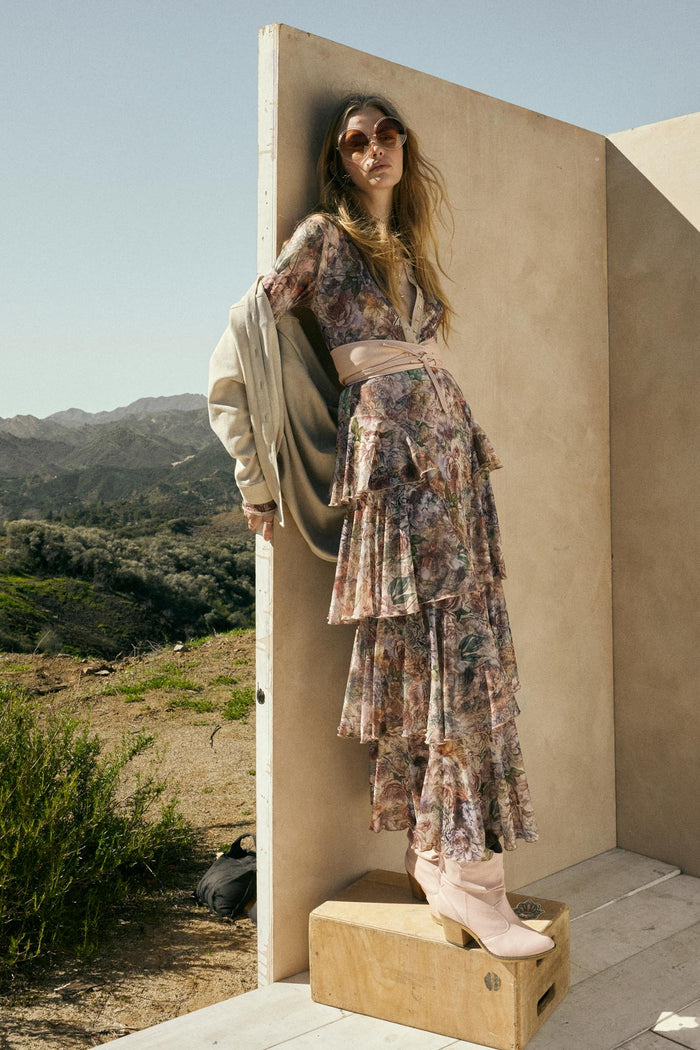 Valley Breeze Floral Mesh Henley Top - ShopPromesa