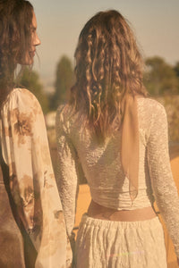 Sweetest Thing Floral Lace Mock-Neck Thumbhole Top - ShopPromesa