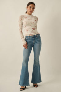 Sea You Later Nautical Mesh Layered Tie-Front Top - ShopPromesa