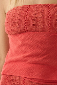 Easy Going Cotton Gauze and Lace Strapless Top - ShopPromesa