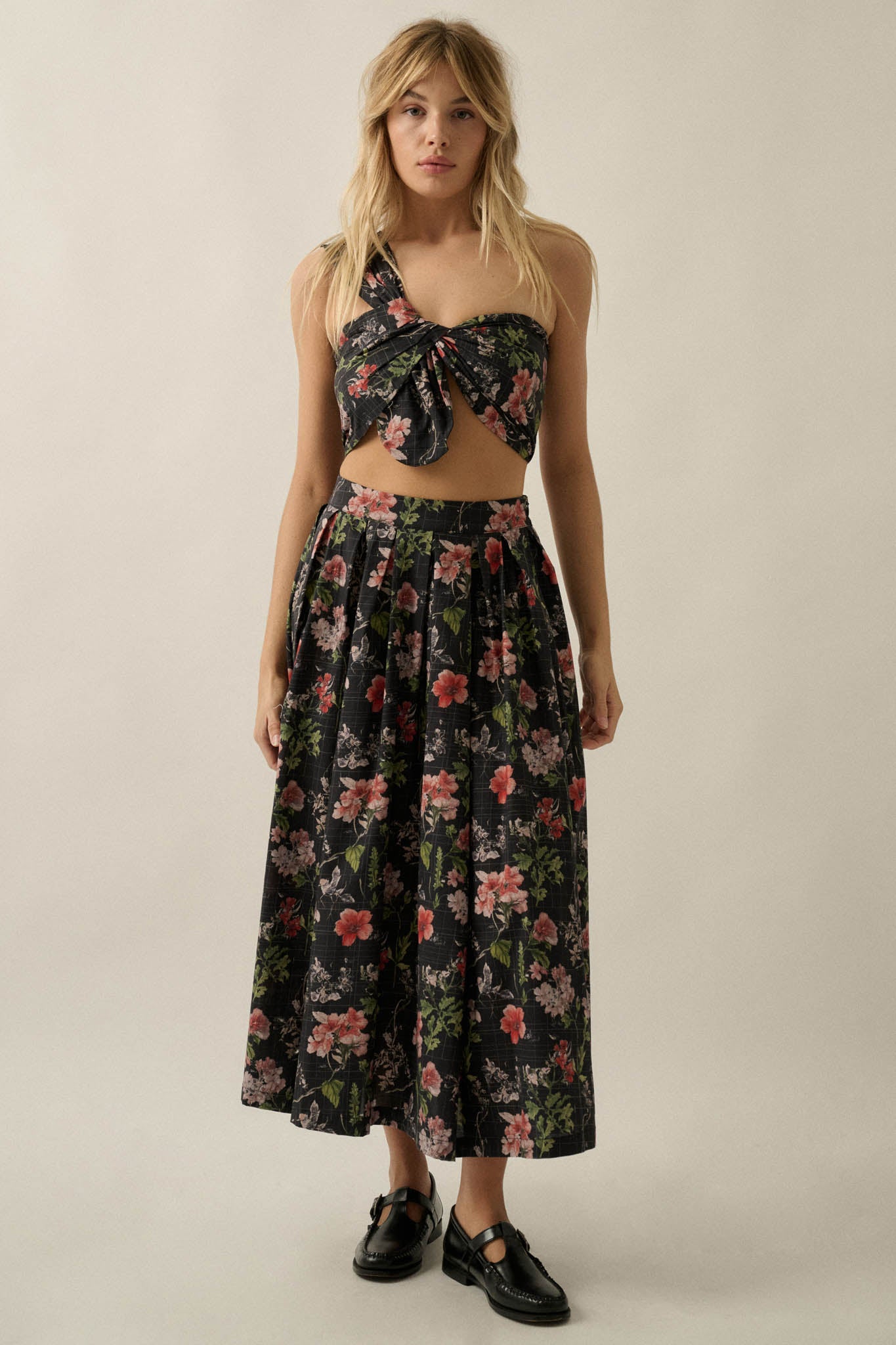 Budding Bouquet Floral One-Shoulder Bandeau Top - ShopPromesa