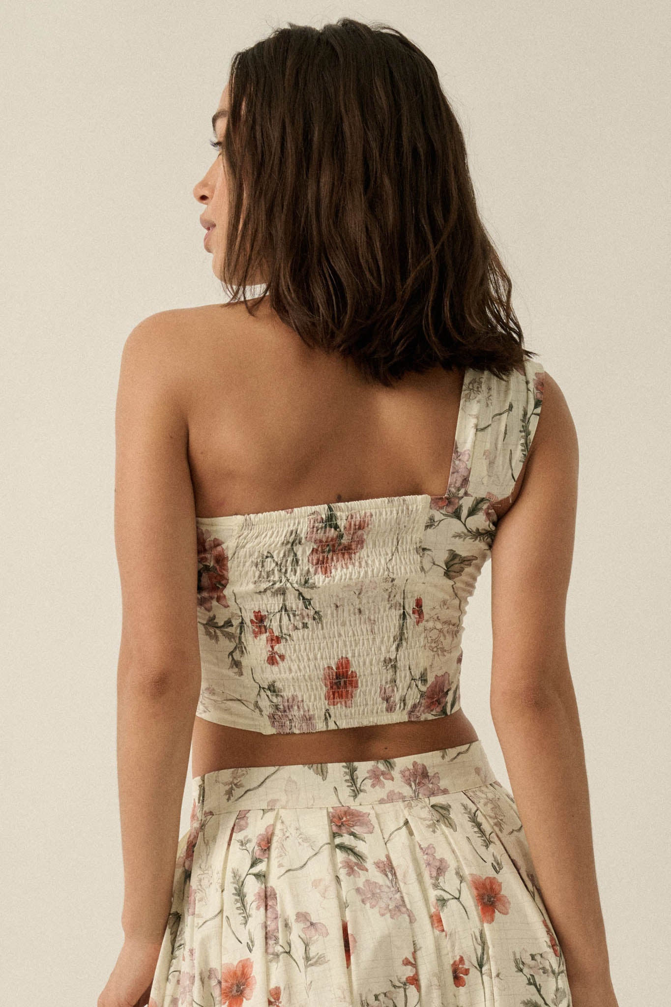Budding Bouquet Floral One-Shoulder Bandeau Top - ShopPromesa