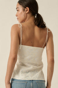 Feeling Flirty Embroidered Straight-Neck Cami Top - ShopPromesa