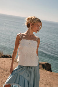 Feeling Flirty Embroidered Straight-Neck Cami Top - ShopPromesa