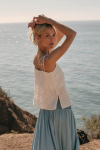 Feeling Flirty Embroidered Straight-Neck Cami Top - ShopPromesa