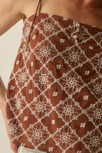 Feeling Flirty Embroidered Straight-Neck Cami Top - ShopPromesa