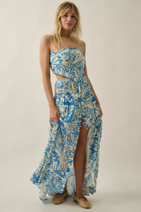 Nomadic Heart Abstract Floral-Print Bandana Top - ShopPromesa