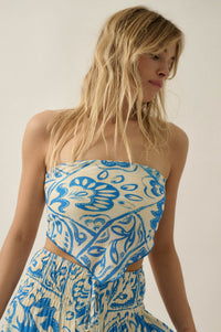 Nomadic Heart Abstract Floral-Print Bandana Top - ShopPromesa