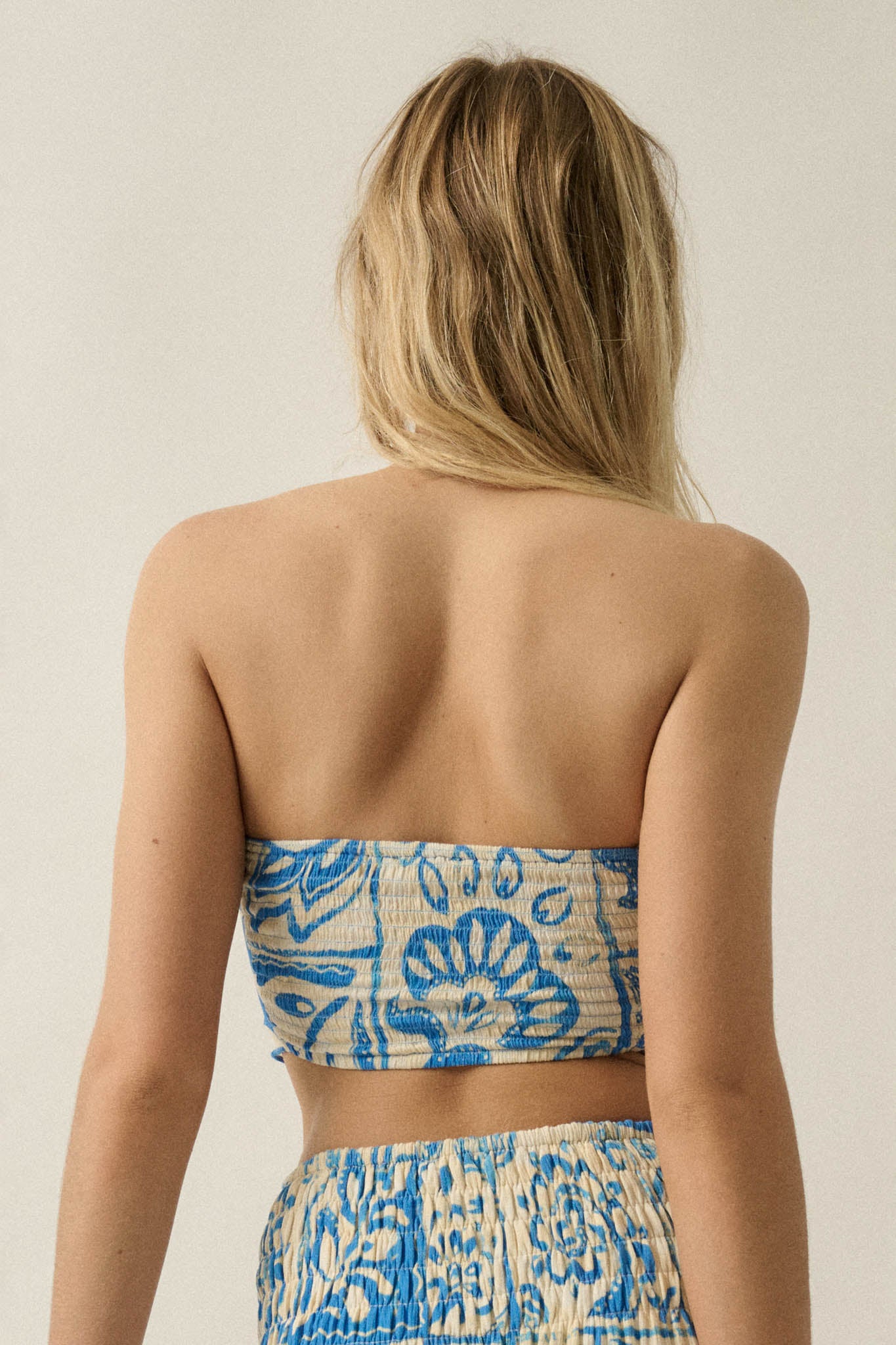 Nomadic Heart Abstract Floral-Print Bandana Top - ShopPromesa