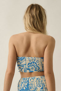 Nomadic Heart Abstract Floral-Print Bandana Top - ShopPromesa
