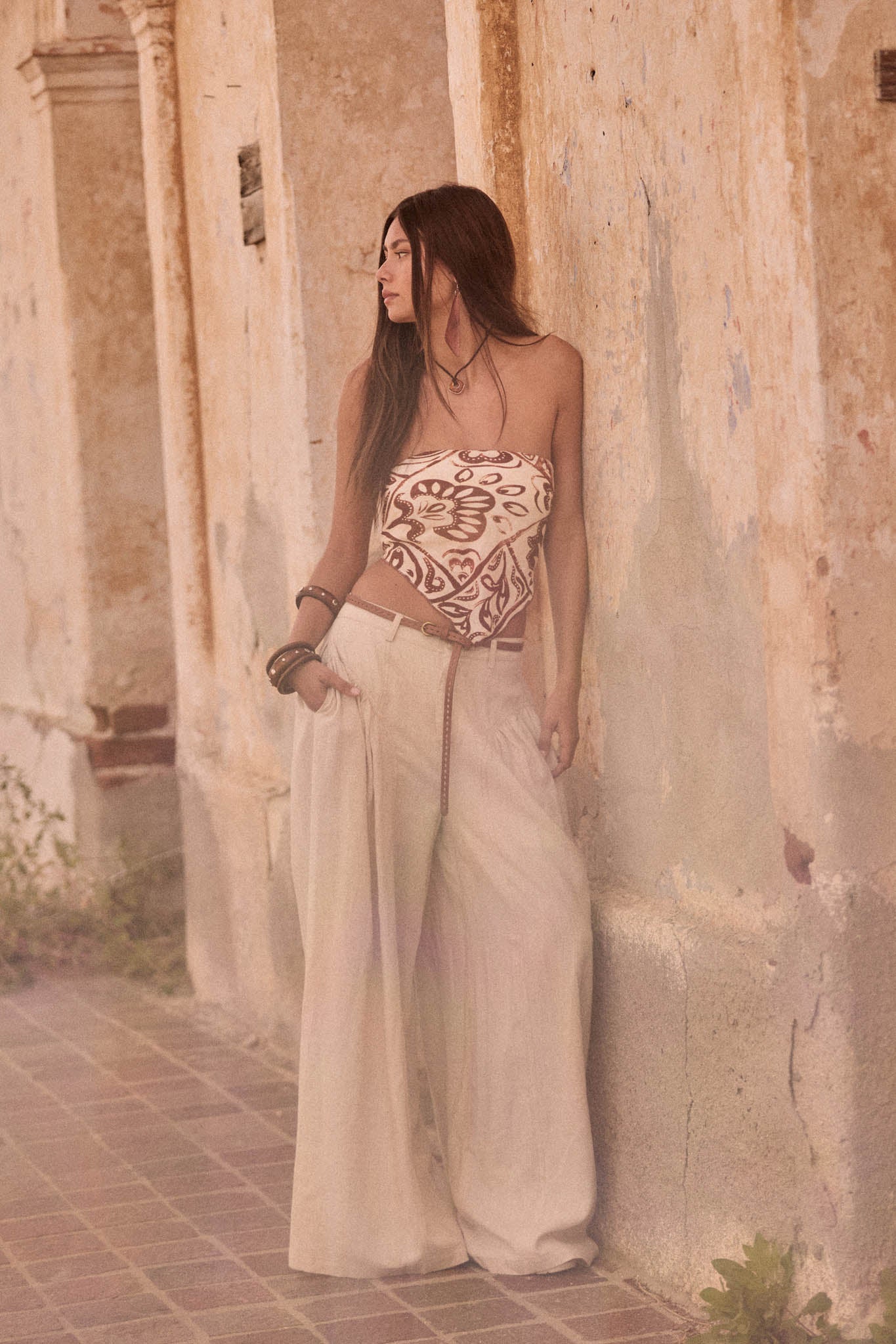 Nomadic Heart Abstract Floral-Print Bandana Top - ShopPromesa