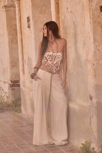 Nomadic Heart Abstract Floral-Print Bandana Top - ShopPromesa