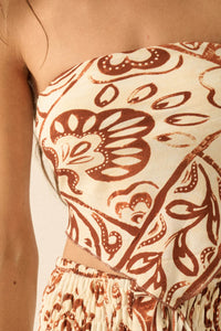 Nomadic Heart Abstract Floral-Print Bandana Top - ShopPromesa