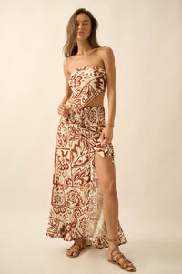 Nomadic Heart Abstract Floral-Print Bandana Top - ShopPromesa