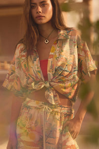 San Juan Serenade Tropical-Print Pocket Shirt - ShopPromesa