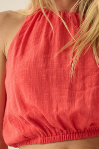Freedom Song Cotton Gauze Cropped Sleeveless Top - ShopPromesa