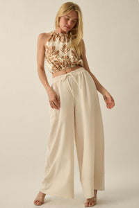 Splendid Harmony Ornate-Print Cropped Sleeveless Top - ShopPromesa