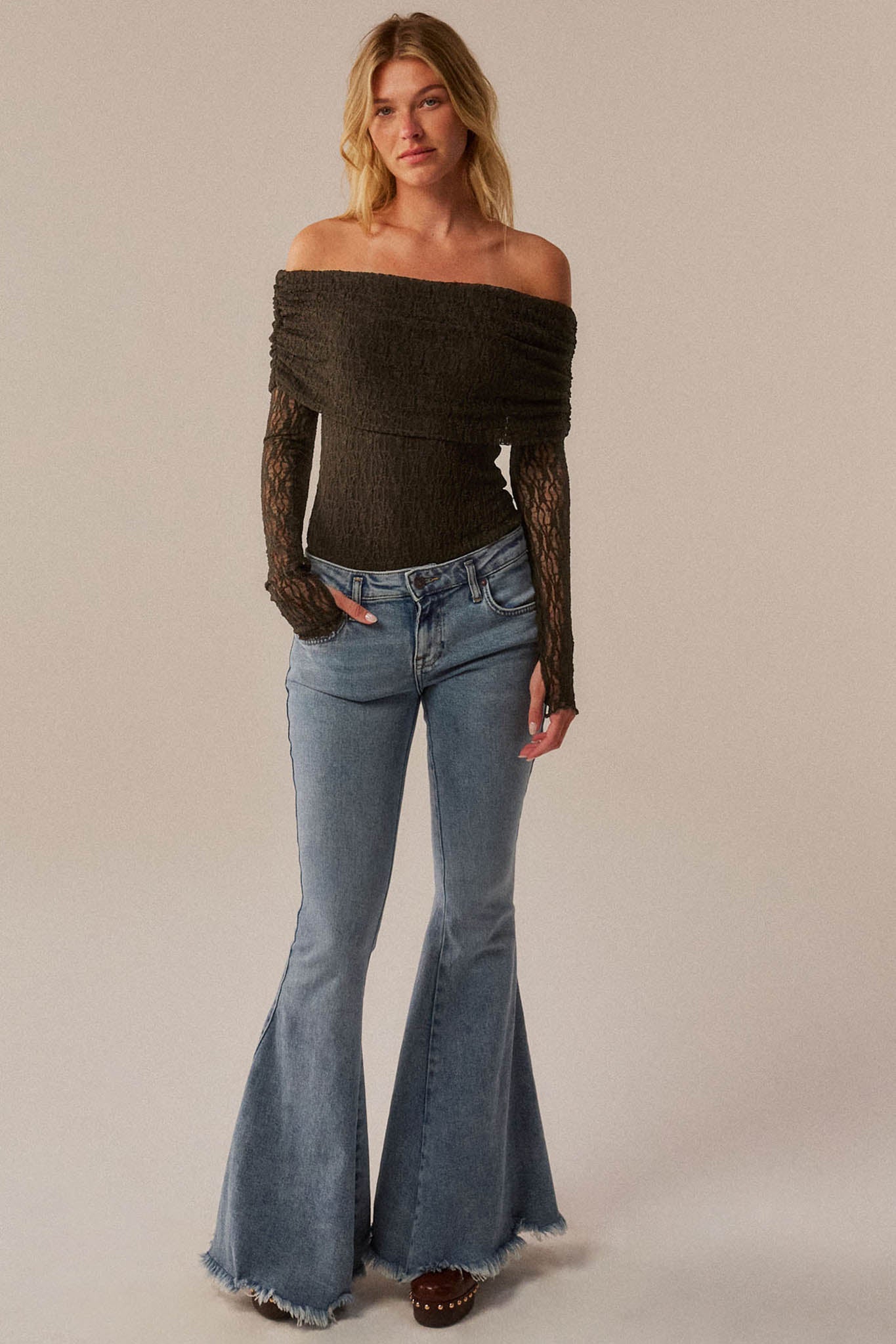 Graceful Beauty Lace Foldover Off-Shoulder Bodysuit - ShopPromesa