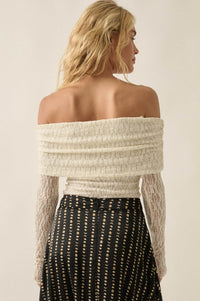 Graceful Beauty Lace Foldover Off-Shoulder Bodysuit - ShopPromesa