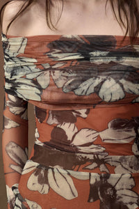 Terracotta Garden Off-Shoulder Foldover Bodysuit - ShopPromesa