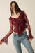 Bella Donna Floral Lace Ruffled Bell-Sleeve Top - ShopPromesa