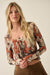 Cedar Canyon Floral Mesh Layered Tie-Front Top - ShopPromesa