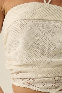 See the Light Crochet Lace Bandana Halter Top - ShopPromesa