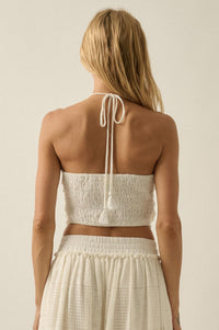 See the Light Crochet Lace Bandana Halter Top - ShopPromesa