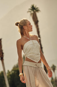 See the Light Crochet Lace Bandana Halter Top - ShopPromesa