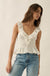 Get Free Smocked Cotton Gauze V-Neck Ruffle Top - ShopPromesa
