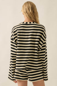 Raise the Bar Striped Knit Wide-Sleeve Sweater - ShopPromesa