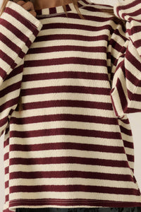 Raise the Bar Striped Knit Wide-Sleeve Sweater - ShopPromesa