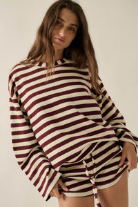 Raise the Bar Striped Knit Wide-Sleeve Sweater - ShopPromesa