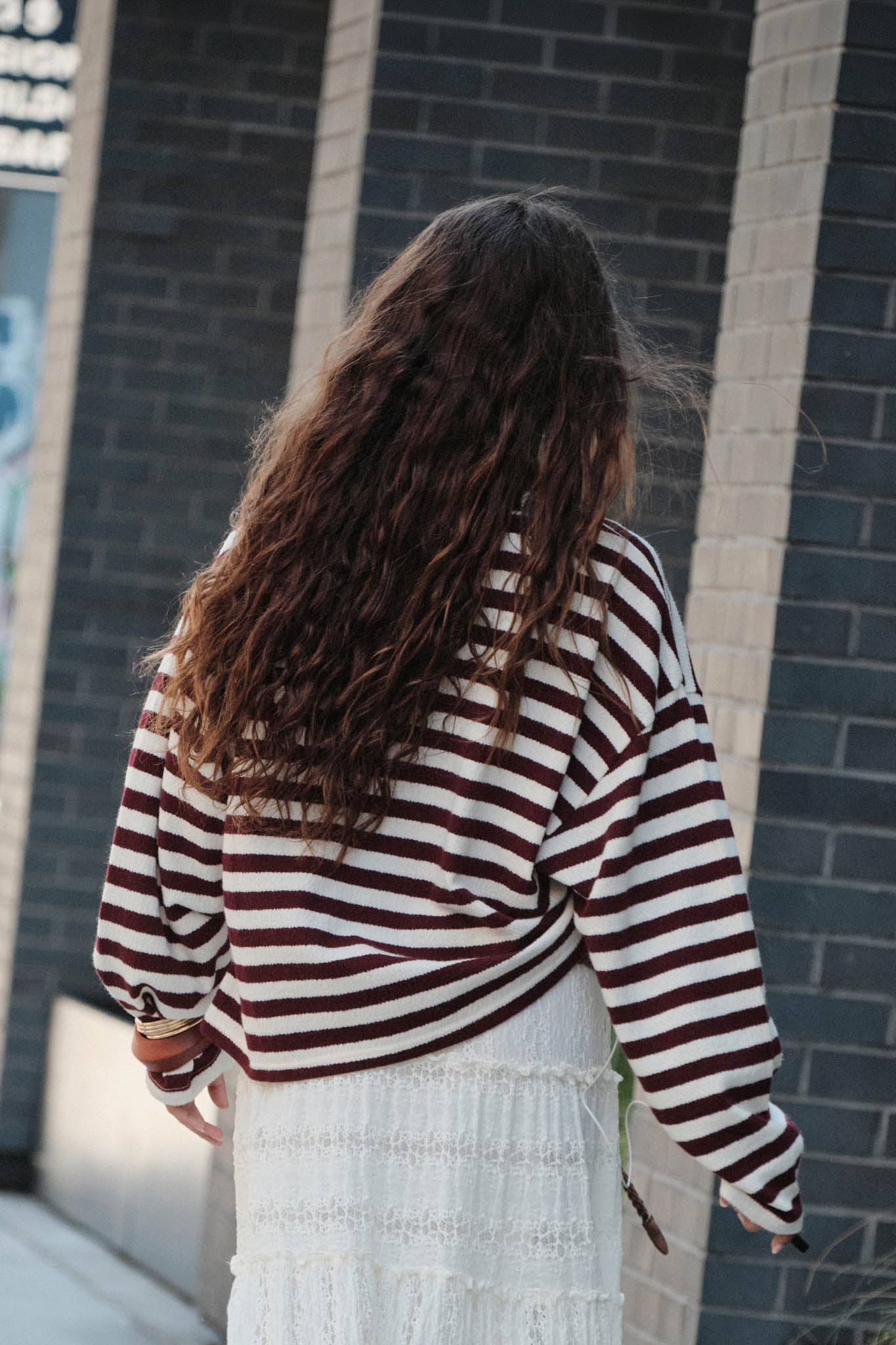 Raise the Bar Striped Knit Wide-Sleeve Sweater - ShopPromesa