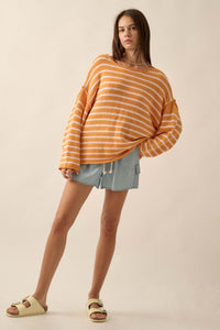 Stripe Hype Oversized Striped Sweater - ShopPromesa