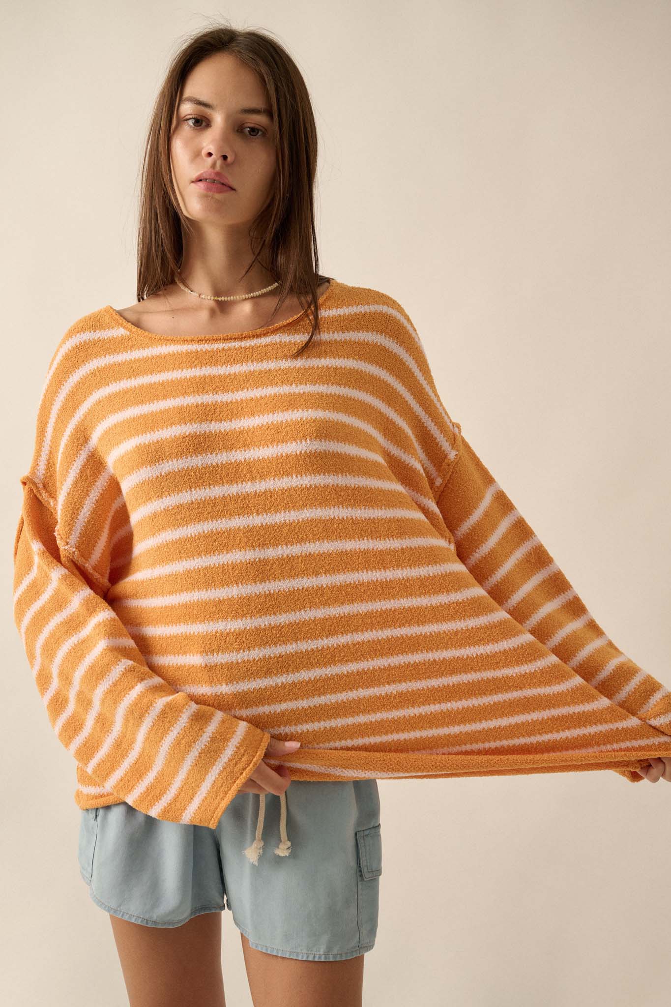 Stripe Hype Oversized Striped Sweater - ShopPromesa