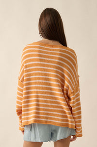 Stripe Hype Oversized Striped Sweater - ShopPromesa