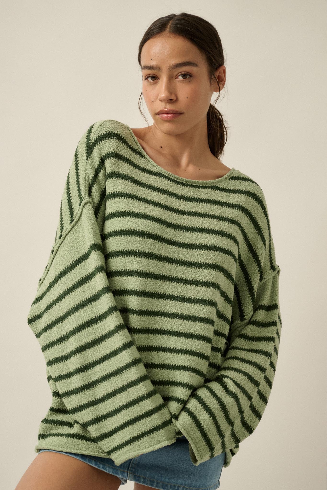 Stripe Hype Oversized Striped Sweater