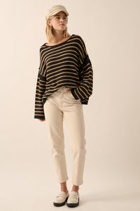 Stripe Hype Oversized Striped Sweater - ShopPromesa