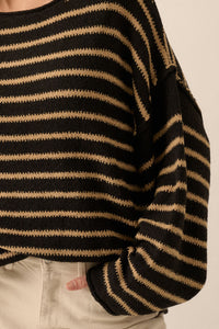 Stripe Hype Oversized Striped Sweater - ShopPromesa