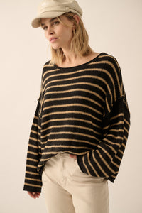 Stripe Hype Oversized Striped Sweater - ShopPromesa