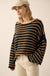 Stripe Hype Oversized Striped Sweater - ShopPromesa