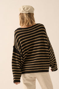 Stripe Hype Oversized Striped Sweater - ShopPromesa