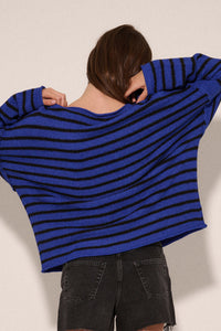 Stripe Hype Oversized Striped Sweater - ShopPromesa