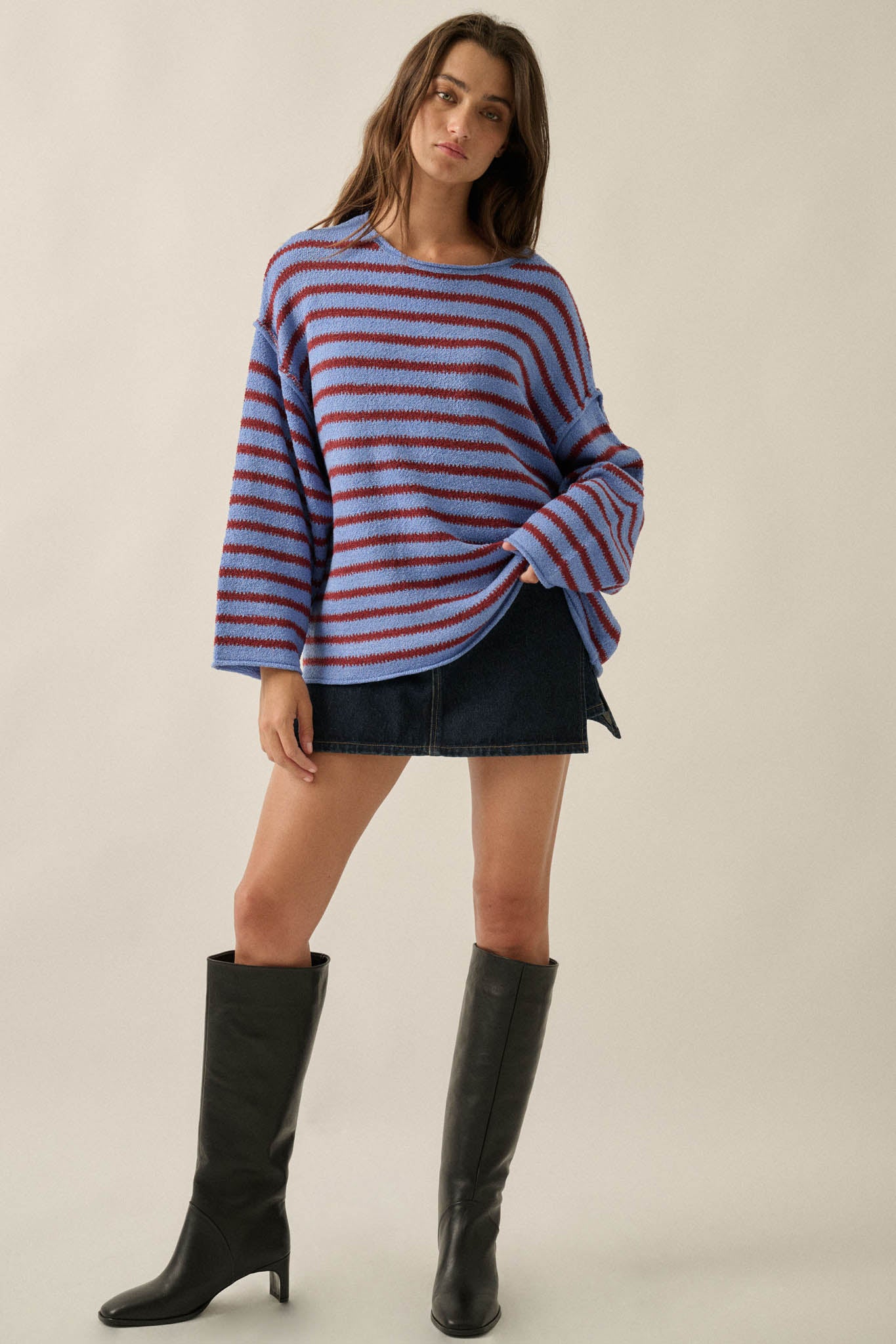 Stripe Hype Oversized Striped Sweater