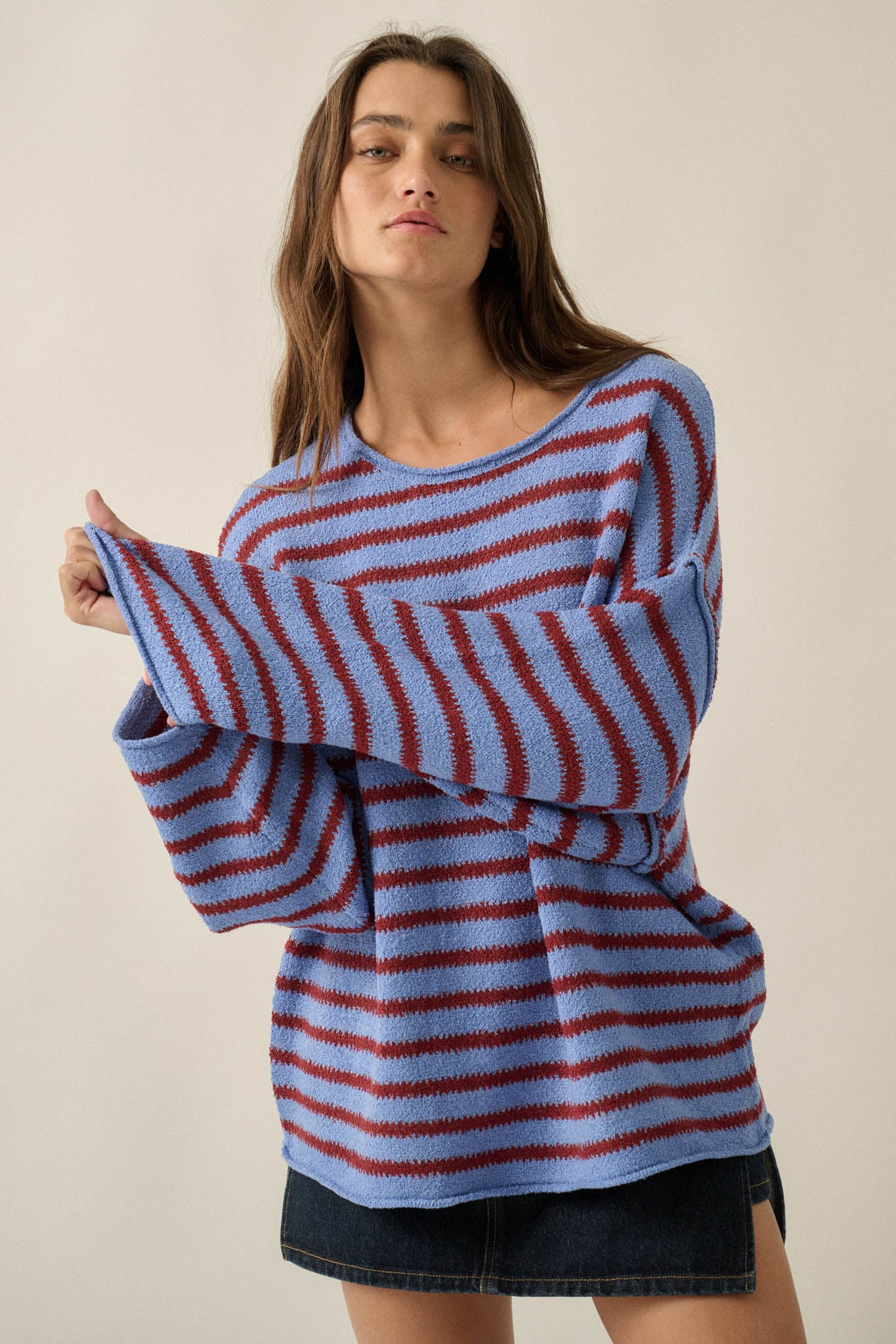 Stripe Hype Oversized Striped Sweater