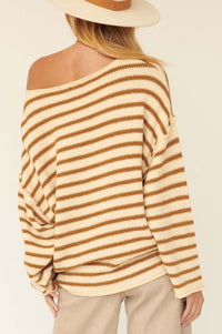 Stripe Hype Oversized Striped Sweater - ShopPromesa