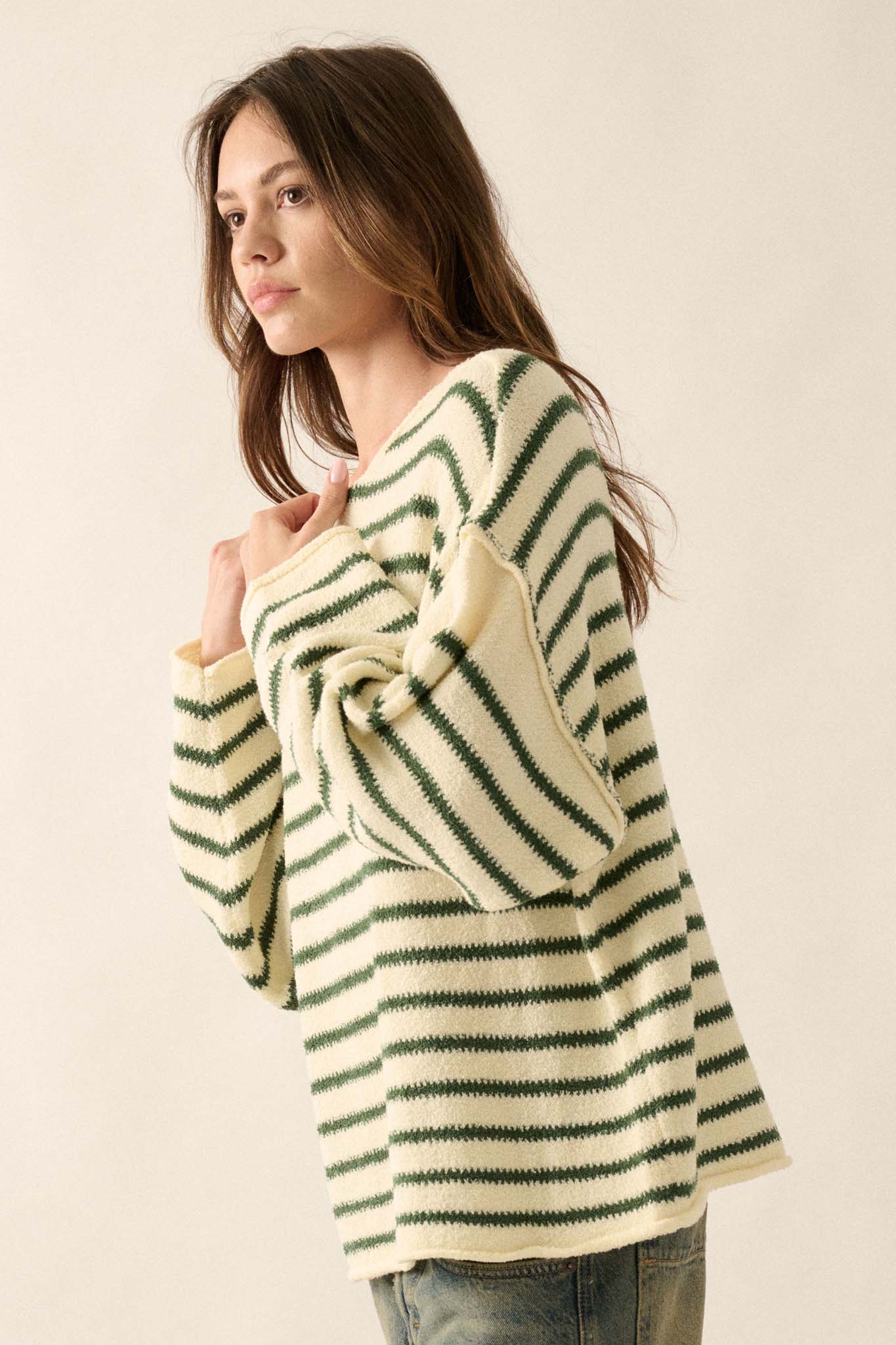 Stripe Hype Oversized Striped Sweater