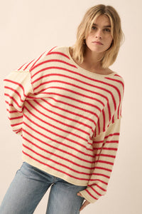 Stripe Hype Oversized Striped Sweater - ShopPromesa