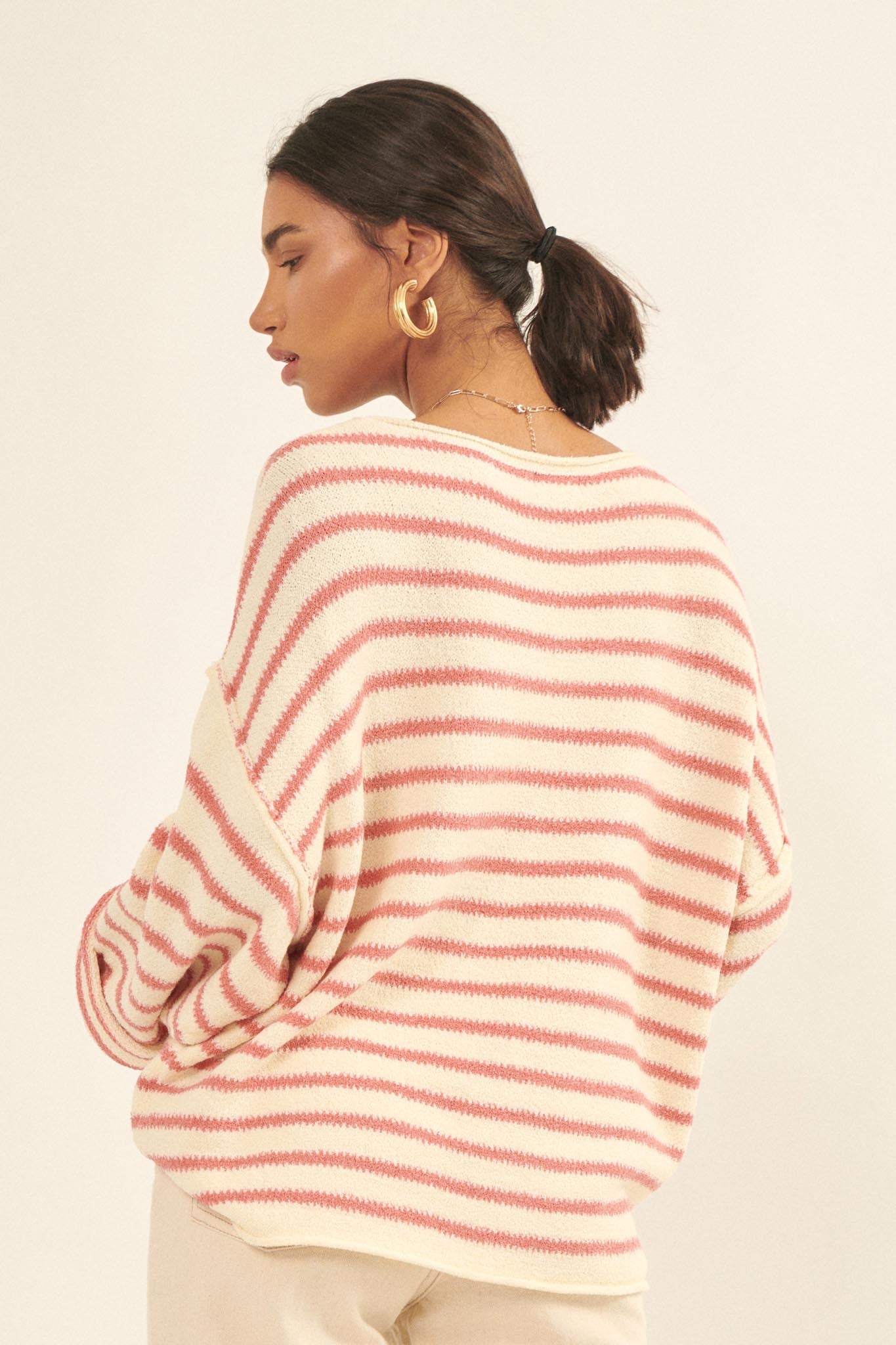 Stripe Hype Oversized Striped Sweater